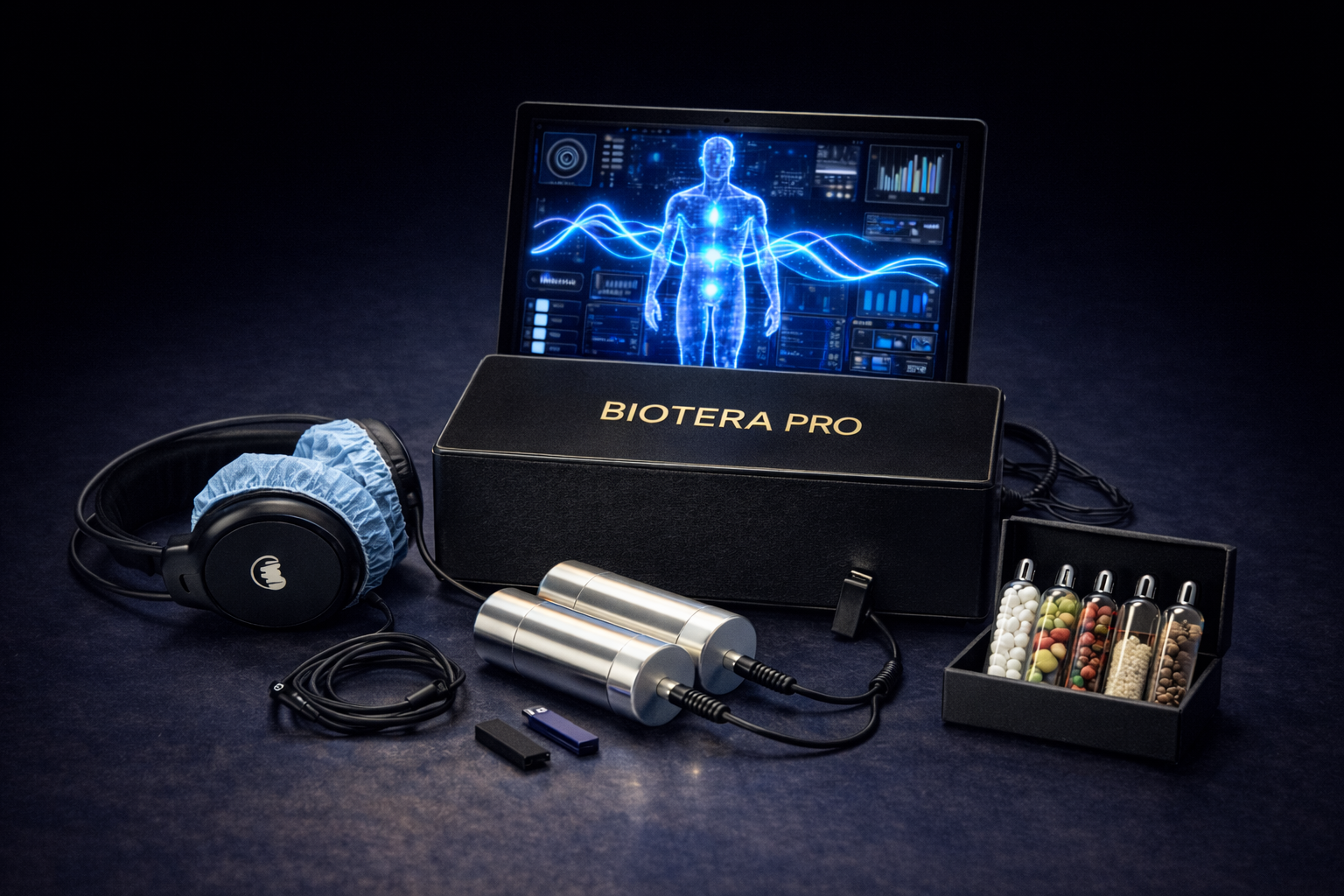 Biotera Pro cihaz ve aksesuar görseli